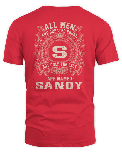 All Men Are Created Equal Cool Logo Shirt SANDY M1-60 / Unisex Standard T-Shirt / red