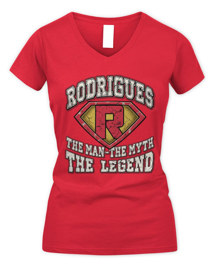 The Man The Myth The Legend Superman Graphic T-Shirt RODRIGUES M1-74 / Women's V-Neck T-Shirt / red