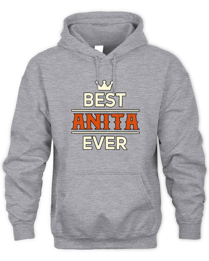 Best Your Name With Crown Shirt ANITA M1-59 / Unisex Hoodie / sport grey