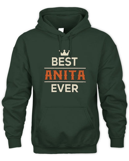 Best Your Name With Crown Shirt ANITA M1-59 / Unisex Hoodie / forest green