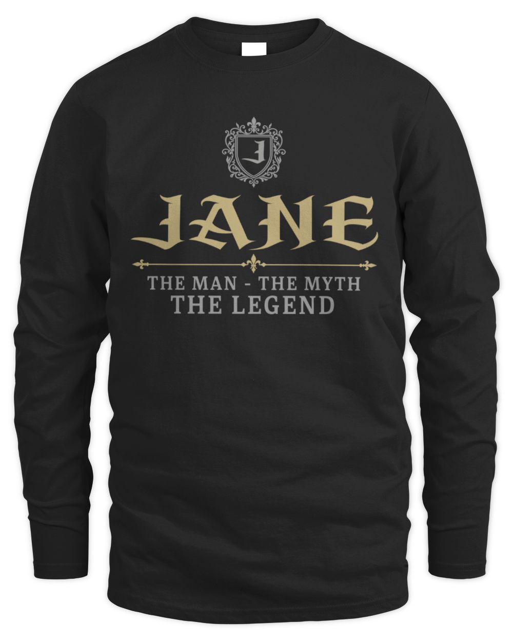 The Man The Myth The Legend Western Shirt JANE M1-78 / Men's Long Sleeved T-Shirt / black