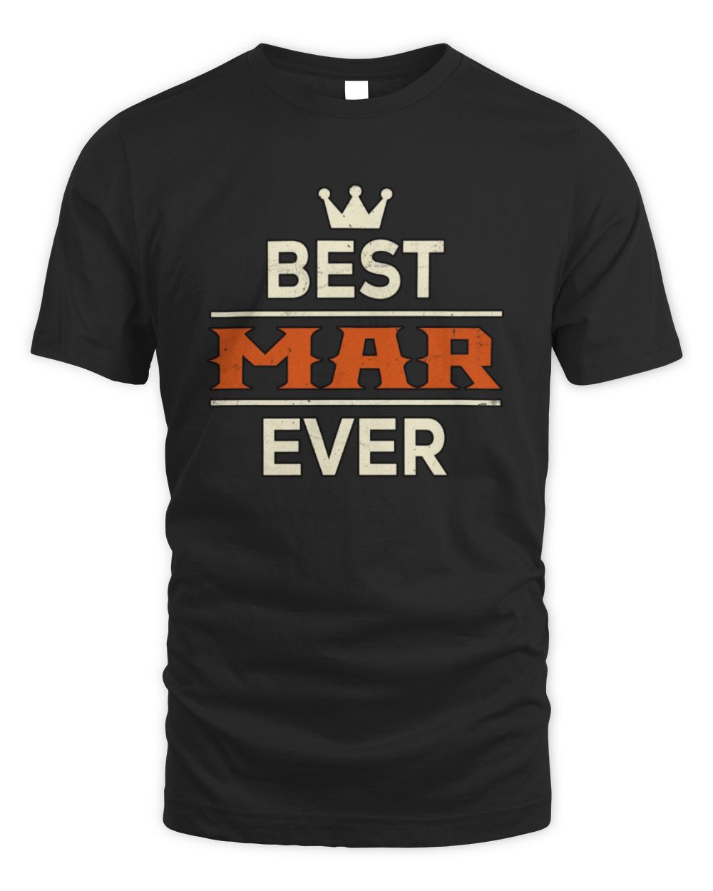 Best Your Name With Crown Shirt MAR M1-59 / Unisex Standard T-Shirt / black