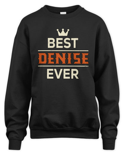 Best Your Name With Crown Shirt DENISE M1-59 / Unisex Sweatshirt / black
