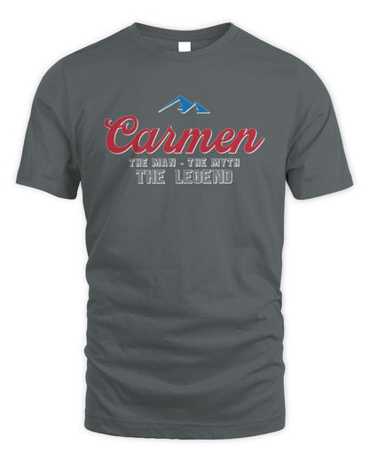 The Man The Myth The Legend Coors Light Beer T-Shirt CARMEN M1-S84 / Unisex Standard T-Shirt / charcoal