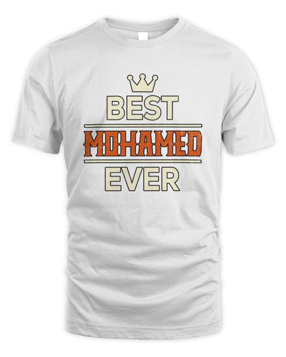 Best Your Name With Crown Shirt MOHAMED M1-59 / Unisex Standard T-Shirt / white