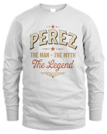 I'm Name I'm Not Rude I Just Have The Balls Funny T-Shirt PEREZ M1-77 / Men's Long Sleeved T-Shirt / white