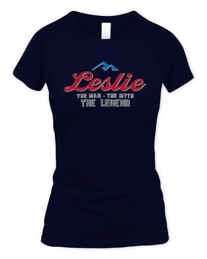 The Man The Myth The Legend Coors Light Beer T-Shirt LESLIE M1-S84 / Women's Standard T-Shirt / navy