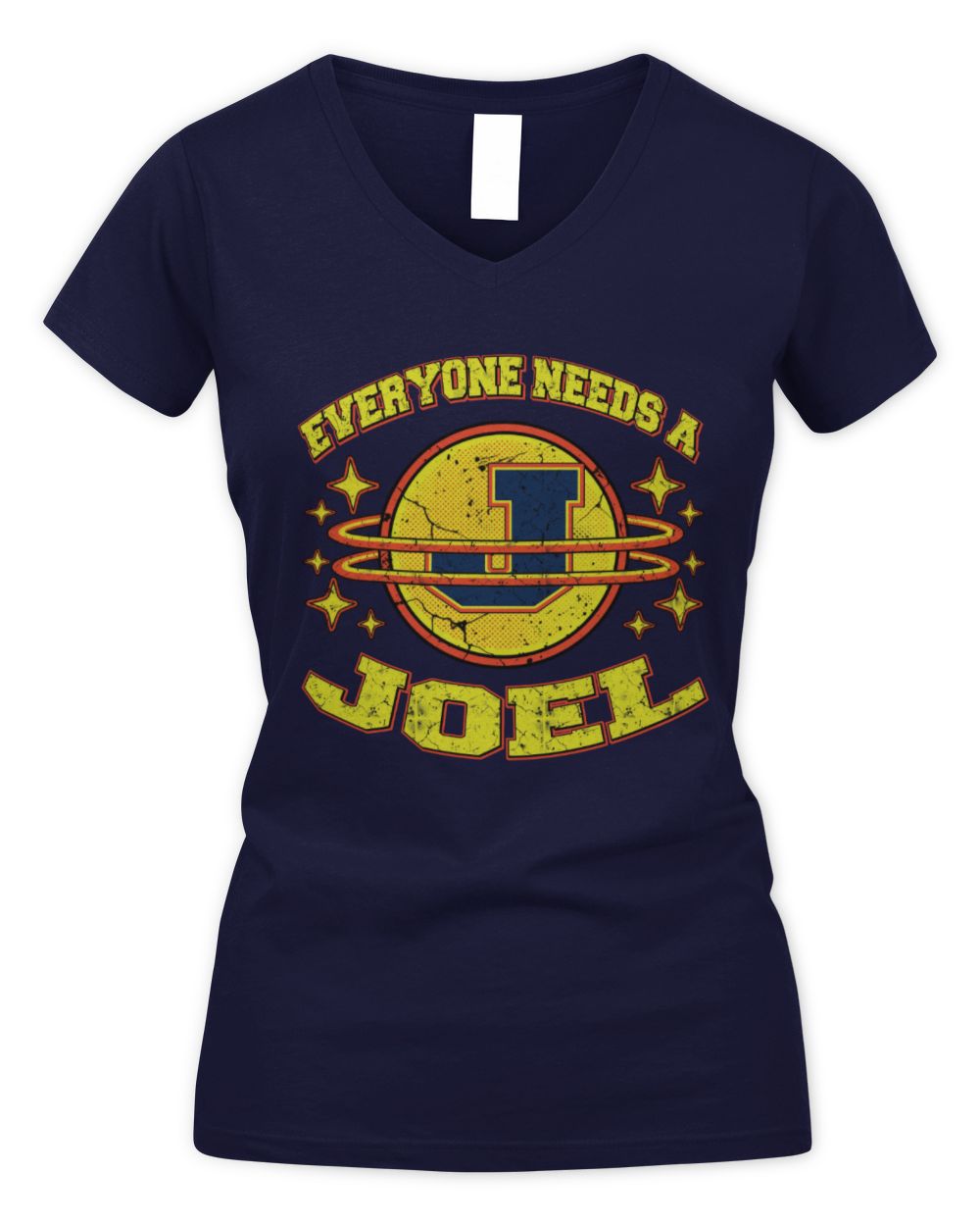Everyone Needs a Your Name Shirt JOEL M1-76 / Women's V-Neck T-Shirt / navy