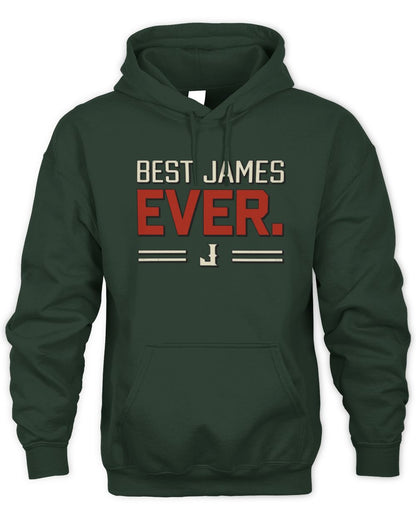 Best Your Name Ever Cool Shirt JAMES M1-58 / Unisex Hoodie / forest green