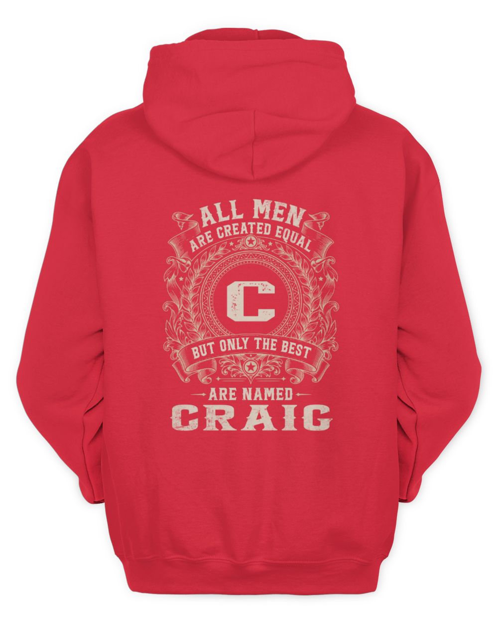 All Men Are Created Equal Cool Logo Shirt CRAIG M1-60 / Unisex Hoodie / red