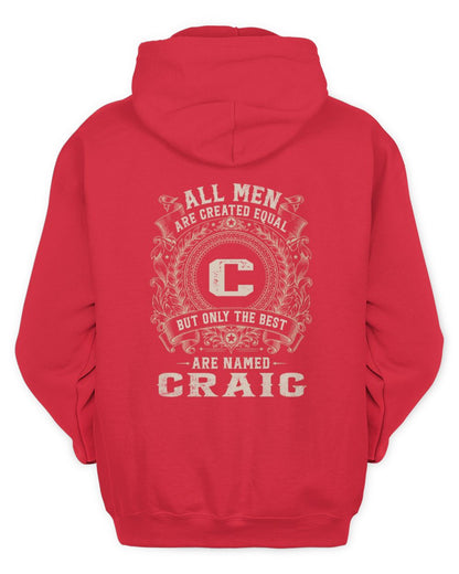 All Men Are Created Equal Cool Logo Shirt CRAIG M1-60 / Unisex Hoodie / red
