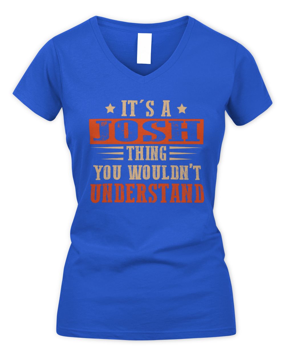 It's a Name Thing Personalized Funny Shirt JOSH M1-51 / Women's V-Neck T-Shirt / royal