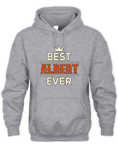 Best Your Name With Crown Shirt ALBERT M1-59 / Unisex Hoodie / sport grey