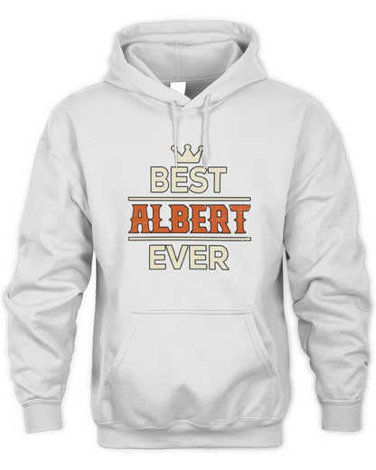 Best Your Name With Crown Shirt ALBERT M1-59 / Unisex Hoodie / white