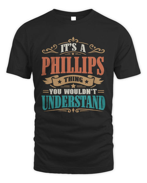 It’s a Name Thing Personalized Retro T-Shirt PHILLIPS M1-47 / Unisex Standard T-Shirt / black