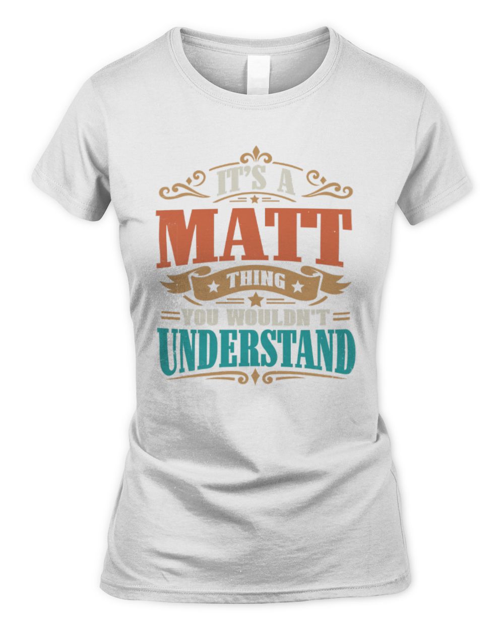 It’s a Name Thing Personalized Retro T-Shirt MATT M1-47 / Women's Standard T-Shirt / white