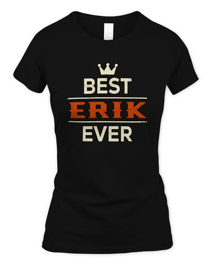 Best Your Name With Crown Shirt ERIK M1-59 / Women's Standard T-Shirt / black