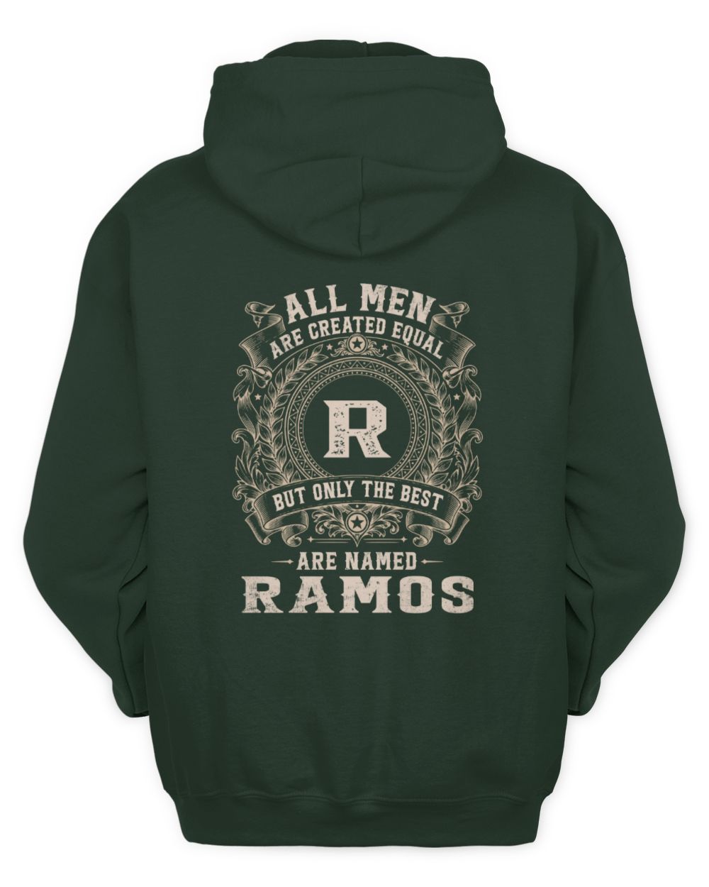 All Men Are Created Equal Cool Logo Shirt RAMOS M1-60 / Unisex Hoodie / forest green