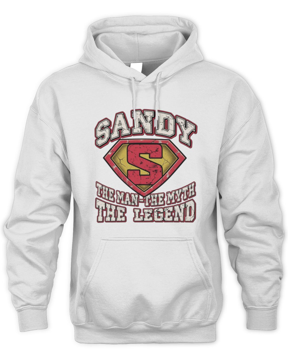 The Man The Myth The Legend Superman Graphic T-Shirt SANDY M1-74 / Unisex Hoodie / white