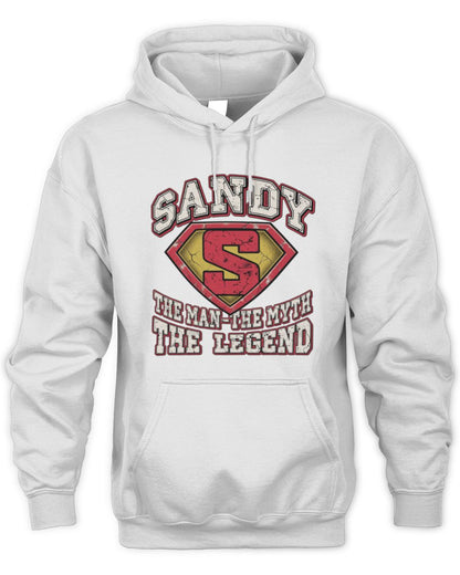 The Man The Myth The Legend Superman Graphic T-Shirt SANDY M1-74 / Unisex Hoodie / white