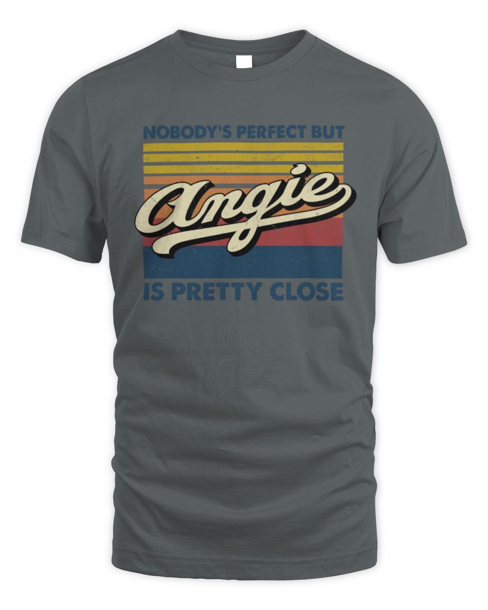 Nobody's Perfect But Your Name Is Pretty Close Retro Shirt ANGIE M1-65 / Unisex Standard T-Shirt / charcoal