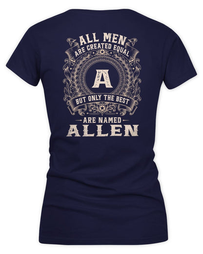 All Men Are Created Equal Cool Logo Shirt ALLEN M1-60 / Women's V-Neck T-Shirt / navy