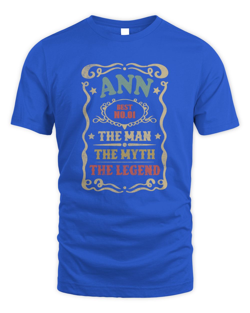 The Man The Myth The Legend Vintage Gold Wine Shirt ANN M1-52 / Unisex Standard T-Shirt / royal