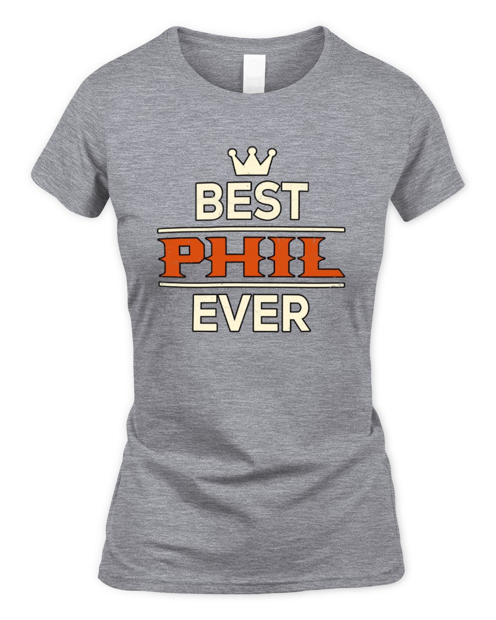 Best Your Name With Crown Shirt PHIL M1-59 / Women's Standard T-Shirt / sport grey