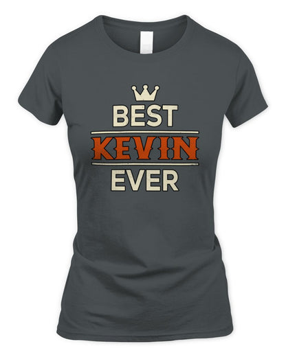 Best Your Name With Crown Shirt KEVIN M1-59 / Women's Standard T-Shirt / charcoal