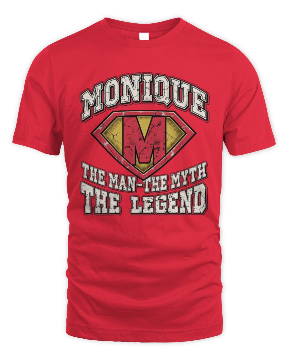 The Man The Myth The Legend Superman Graphic T-Shirt MONIQUE M1-74 / Unisex Standard T-Shirt / red