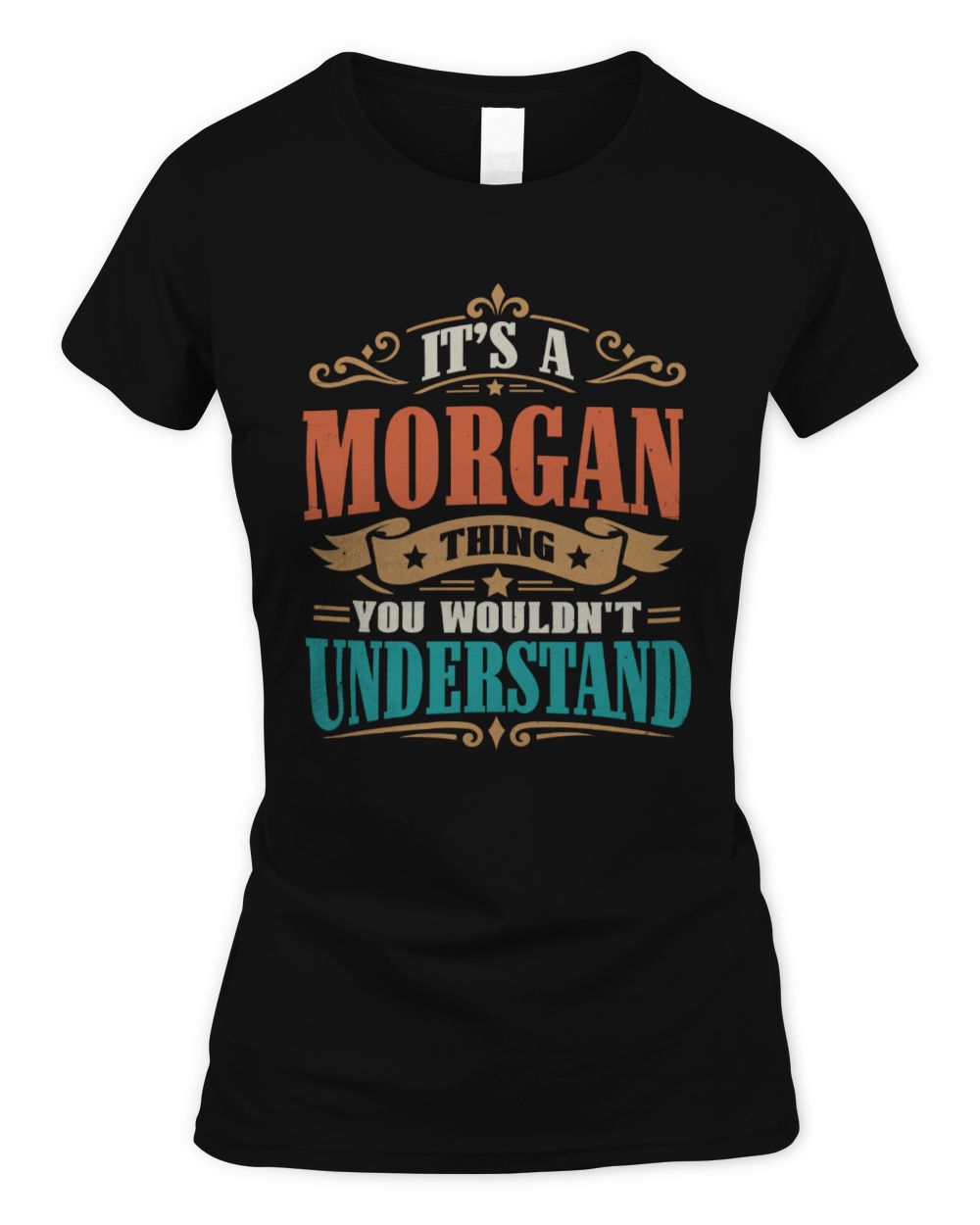 It’s a Name Thing Personalized Retro T-Shirt MORGAN M1-47 / Women's Standard T-Shirt / black