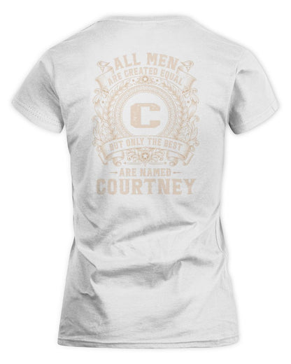 All Men Are Created Equal Cool Logo Shirt COURTNEY M1-60 / Women's Standard T-Shirt / white