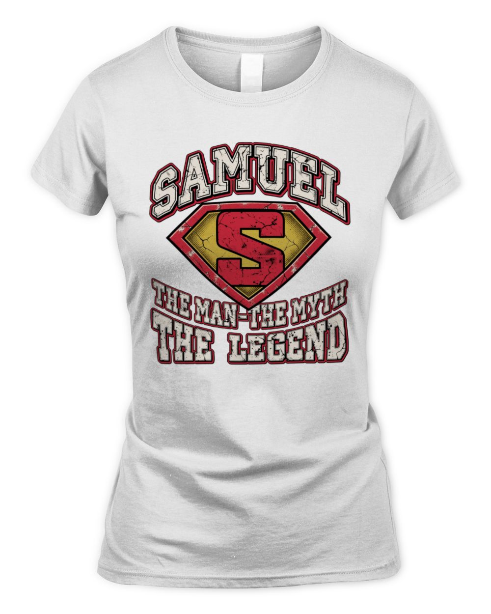 The Man The Myth The Legend Superman Graphic T-Shirt SAMUEL M1-74 / Women's Standard T-Shirt / white