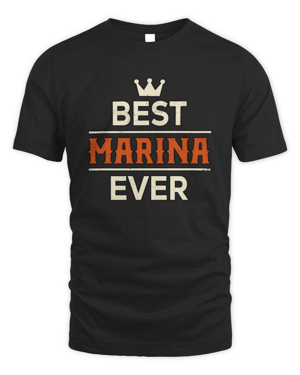 Best Your Name With Crown Shirt MARINA M1-59 / Unisex Standard T-Shirt / black