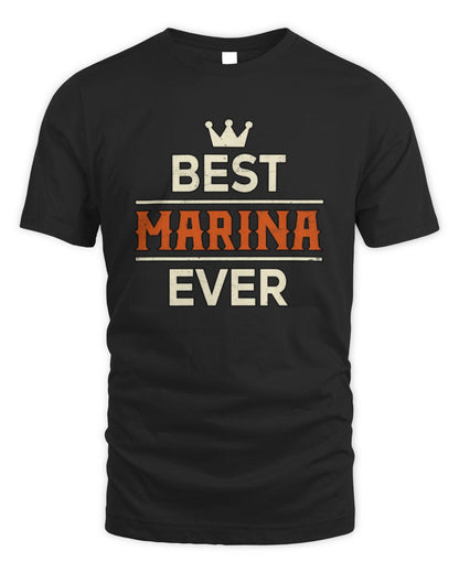 Best Your Name With Crown Shirt MARINA M1-59 / Unisex Standard T-Shirt / black