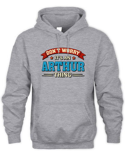 Don't Worry It's a Your Name Thing Funny Retro T-Shirt ARTHUR M1-57 / Unisex Hoodie / sport grey