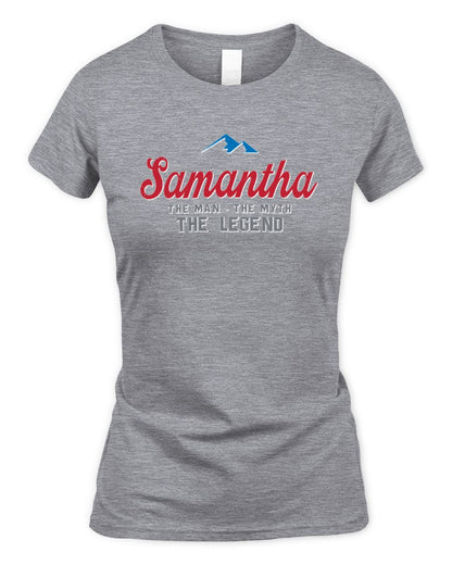 The Man The Myth The Legend Coors Light Beer T-Shirt SAMANTHA M1-S84 / Women's Standard T-Shirt / sport grey
