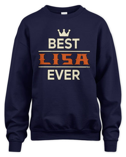 Best Your Name With Crown Shirt LISA M1-59 / Unisex Sweatshirt / navy
