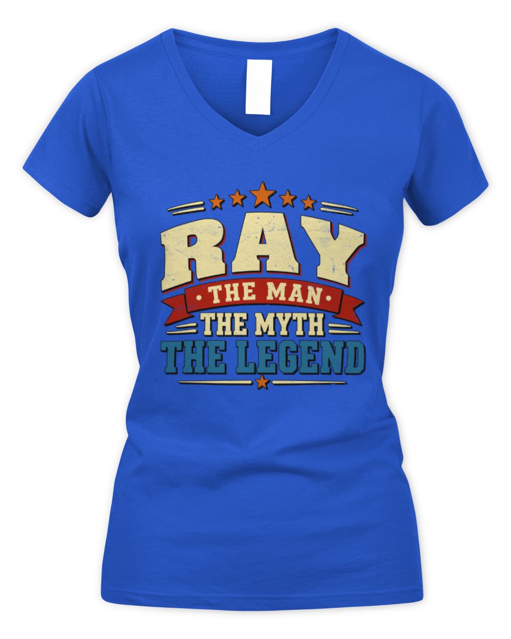 The Man The Myth The Legend Ribbon Vintage T-Shirt RAY M1-56 / Women's V-Neck T-Shirt / royal