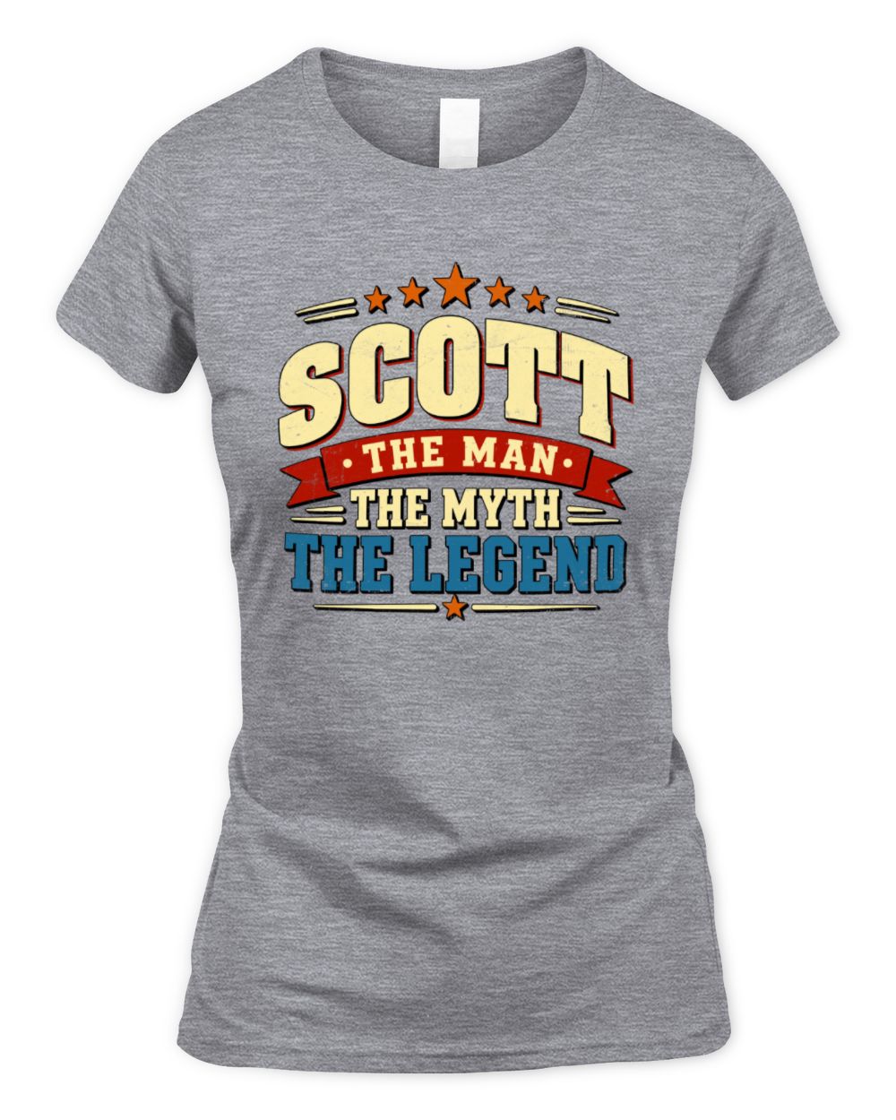 The Man The Myth The Legend Ribbon Vintage T-Shirt SCOTT M1-56 / Women's Standard T-Shirt / sport grey