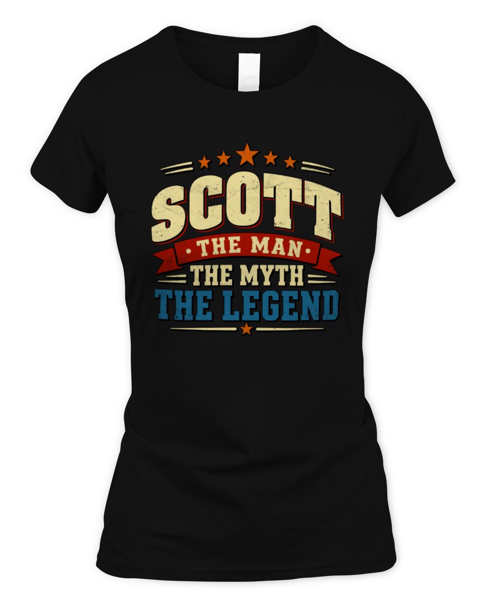 The Man The Myth The Legend Ribbon Vintage T-Shirt SCOTT M1-56 / Women's Standard T-Shirt / black