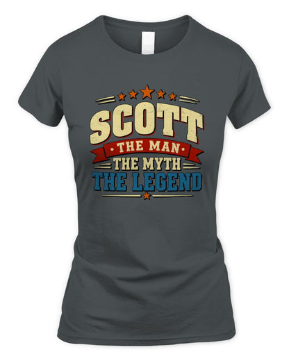 The Man The Myth The Legend Ribbon Vintage T-Shirt SCOTT M1-56 / Women's Standard T-Shirt / charcoal