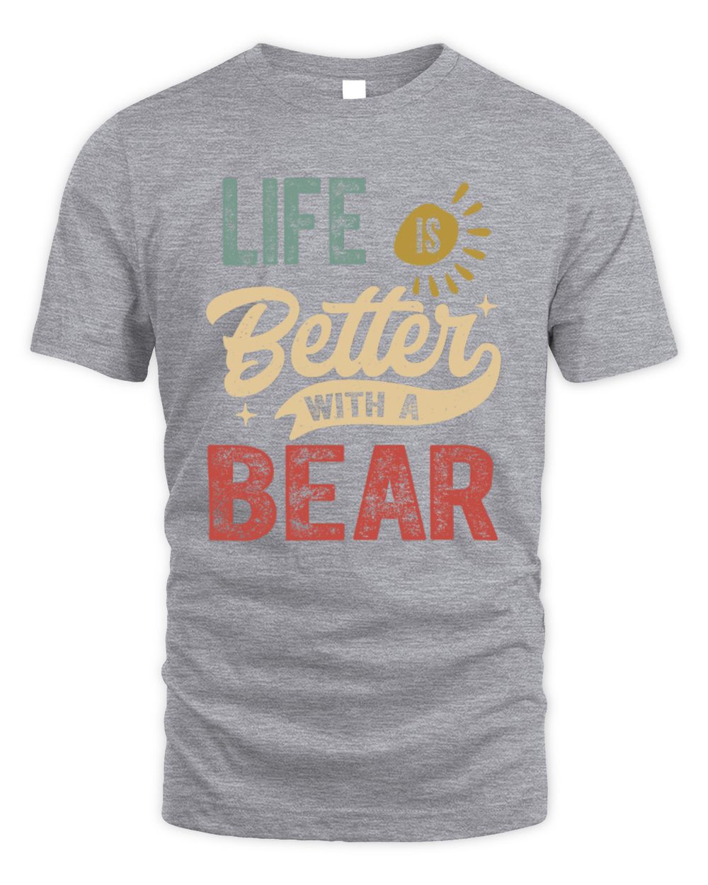 Life Is Better With a Name Personalized Retro T-Shirt BEAR-48 / Unisex Standard T-Shirt / sport grey