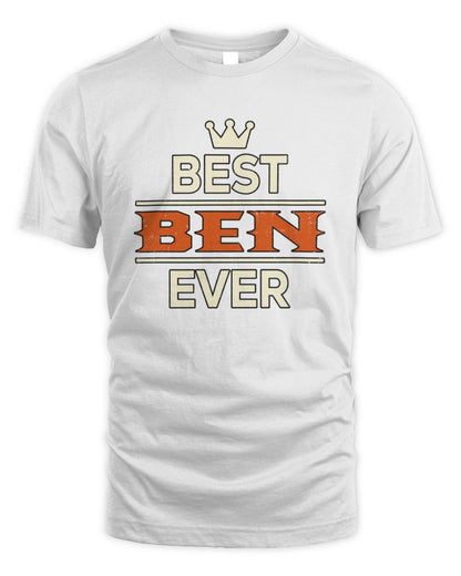 Best Your Name With Crown Shirt BEN M1-59 / Unisex Standard T-Shirt / white