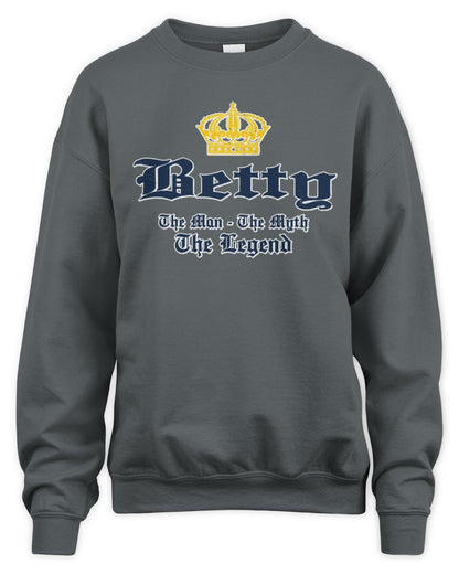 The Man The Myth The Legend Corona Beer T-Shirt BETTY M1-S83 / Unisex Sweatshirt / charcoal