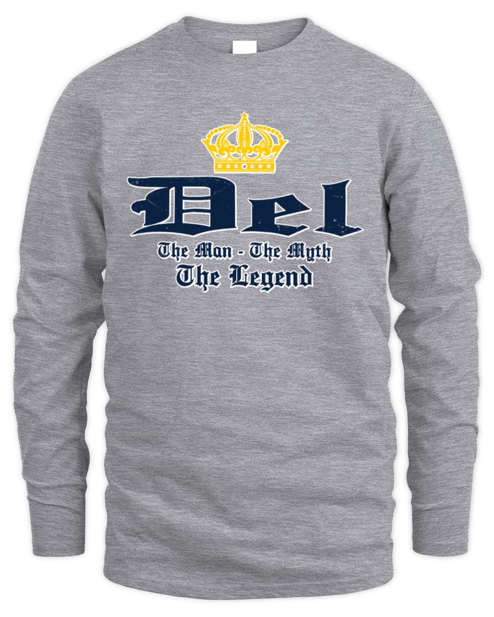 The Man The Myth The Legend Corona Beer T-Shirt DEL M1-S83 / Men's Long Sleeved T-Shirt / sport grey