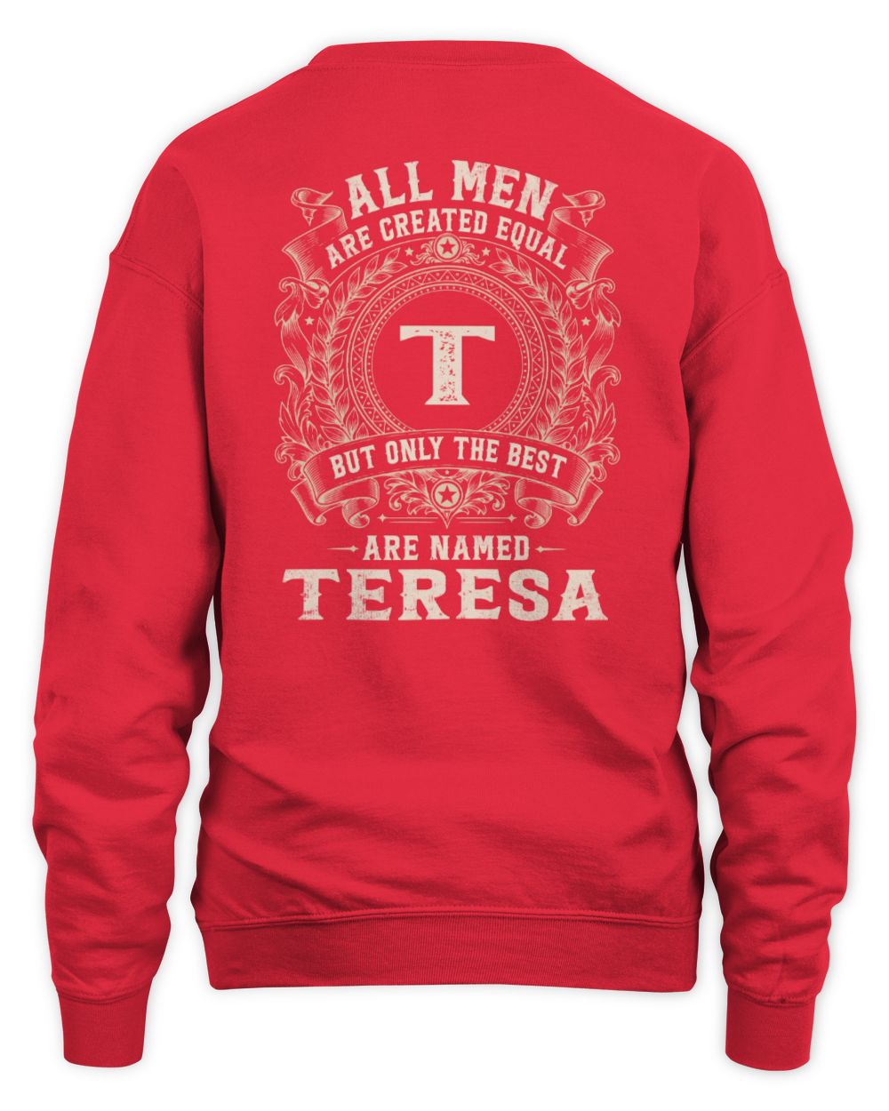 All Men Are Created Equal Cool Logo Shirt TERESA M1-60 / Unisex Sweatshirt / red