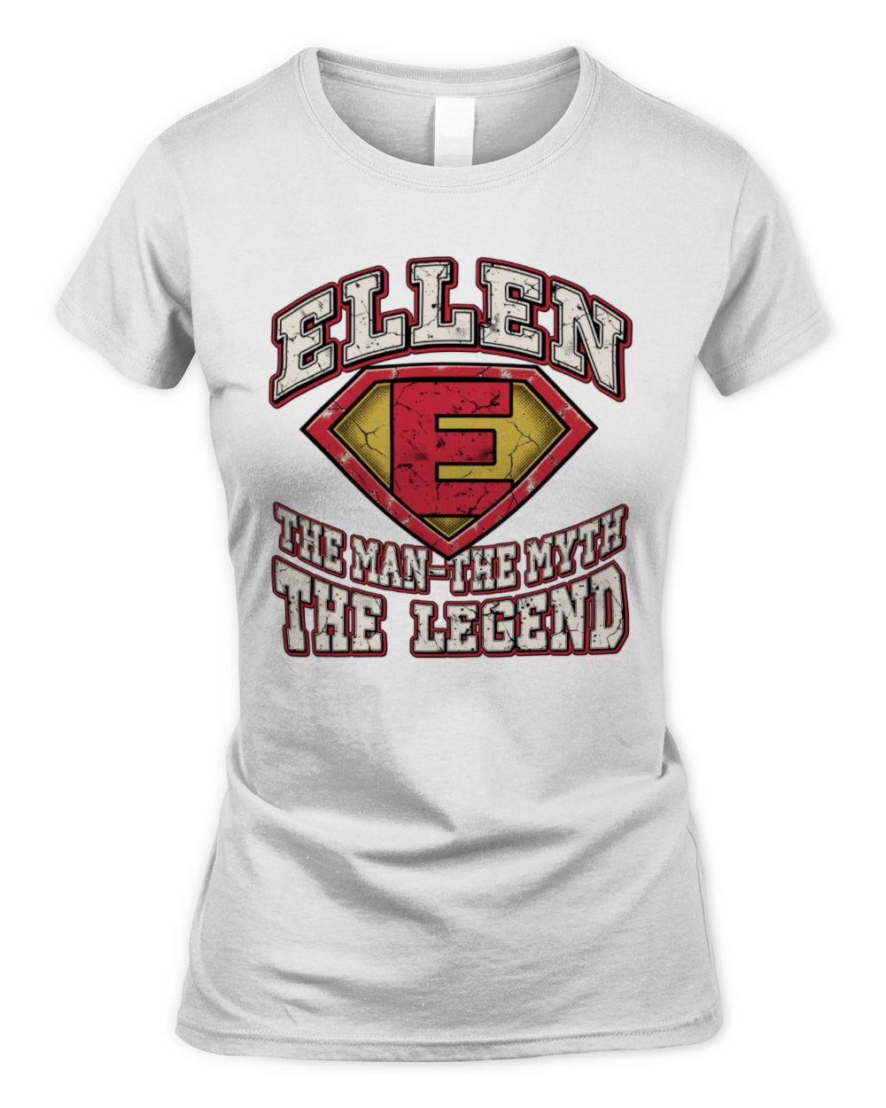 The Man The Myth The Legend Superman Graphic T-Shirt ELLEN M1-74 / Women's Standard T-Shirt / white