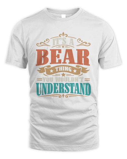 It’s a Name Thing Personalized Retro T-Shirt BEAR M1-47 / Unisex Standard T-Shirt / white