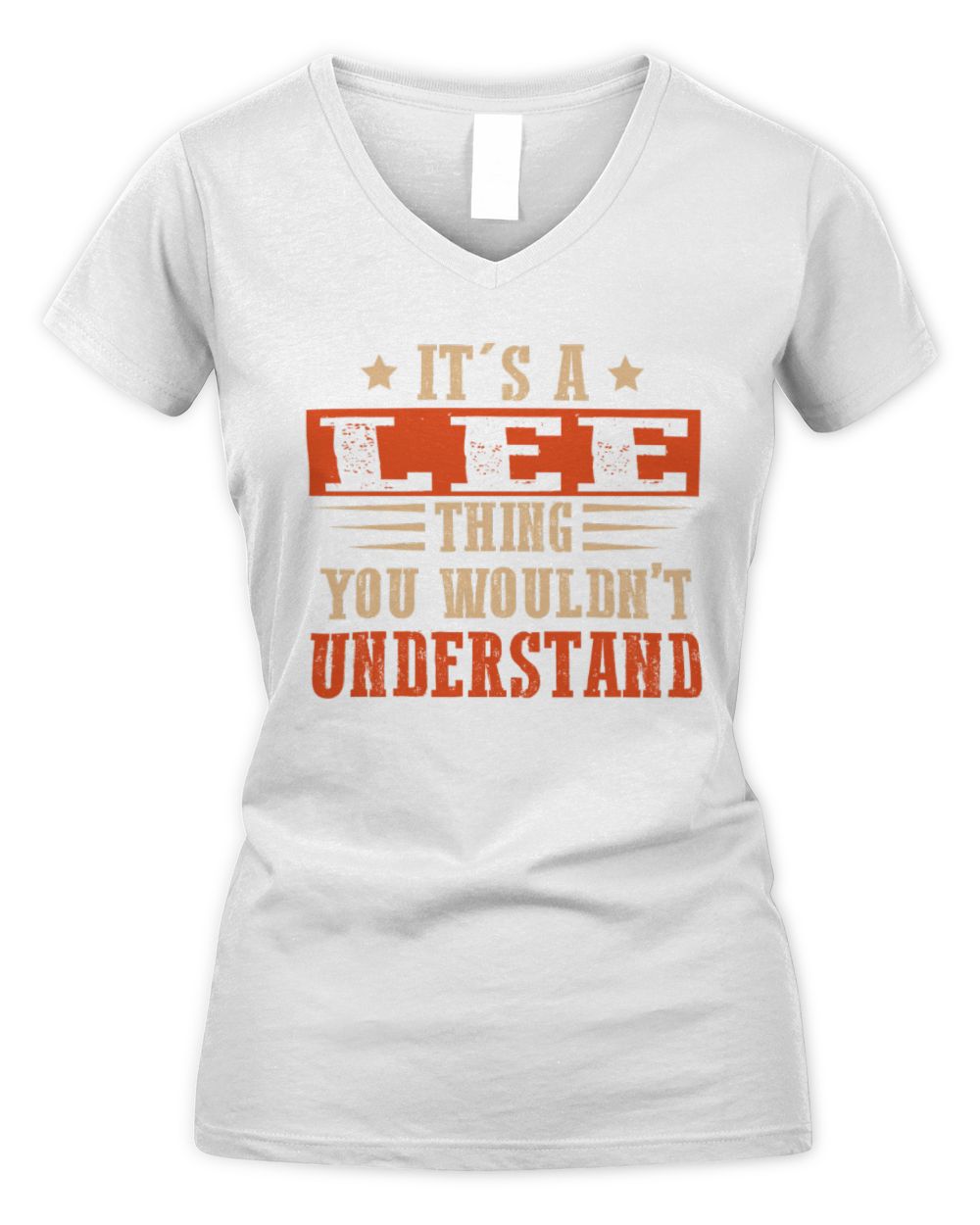 It's a Name Thing Personalized Funny Shirt LEE M1-51 / Women's V-Neck T-Shirt / white